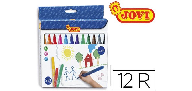 Rotulador jovi maxi 13 mm caja de 12 unidades colores surtidos