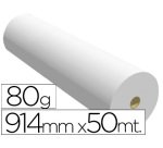 Papel reprografía para plotter 914 mm x 50 m 80 g impresión ink-jet