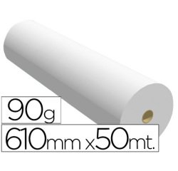 Papel reprografía para plotter 610 mm x 50 m 90 g impresión ink-jet