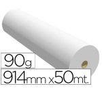 Papel reprografía para plotter 914 mm x 50 m 90 g impresión ink-jet