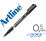 Rotulador artline para cd punta de fibra permanente ek-883 azul -punta redonda 0.5 mm