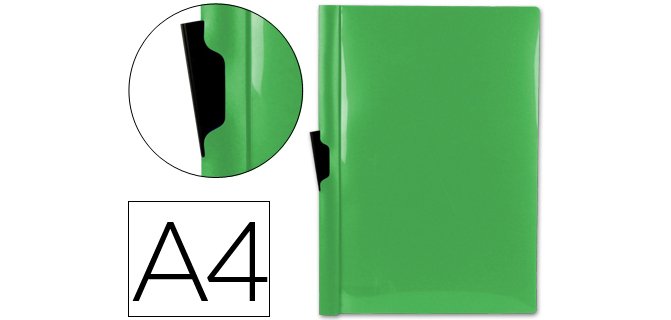 Carpeta liderpapel dossier A4 60 hojas pinza lateral de plástico deslizante polipropileno