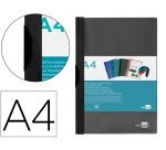 Carpeta liderpapel dossier A4 60 hojas pinza lateral de plástico deslizante polipropileno