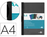 Carpeta liderpapel dossier pinza lateral 45325 polipropileno din a4 negro 60 hojas pinza deslizante