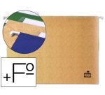 Carpeta colgante para cajones 36,8 x 24,5 cm  Folio+ kraft Liderpapel Lomo en V