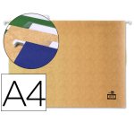 Carpetas colgantes para cajones 32 x 24 cm A4 kraft Liderpapel Lomo en V