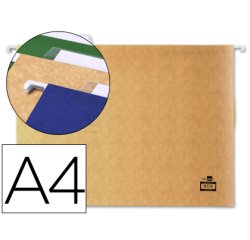 Carpetas colgantes para cajones 32 x 24 cm A4 kraft Liderpapel Lomo en V