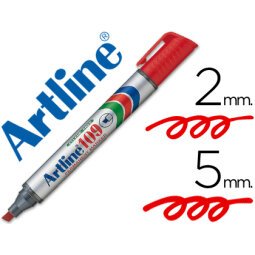 Rotulador artline marcador permanente 109 rojo punta biselada