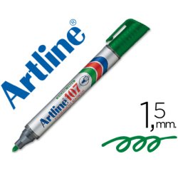 Rotulador artline marcador permanente 107 verde punta redonda