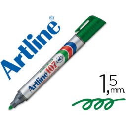 Rotulador artline marcador permanente 107 verde punta redonda