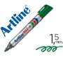 Rotulador artline marcador permanente 107 verde punta redonda