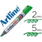 Rotulador artline marcador permanente 109 verde punta biselada