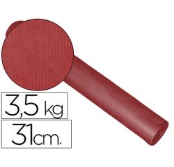 Papel de regalo kraft liso kfc bobina ancho 31 cm peso 3,5 kg gramaje 60 gr color burdeos