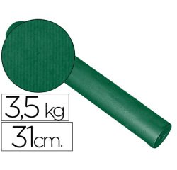 Papel de regalo kraft liso kfc bobina ancho 31 cm peso 3,5 kg gramaje 60 gr color verde