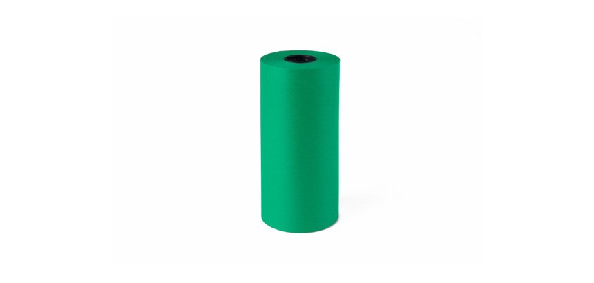 Papel de regalo kraft liderpapel bobina ancho 31 cm peso 3,5 kg gramaje 60 g verde