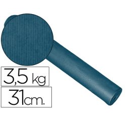 Papel de regalo kraft liso kfc bobina ancho 31 cm peso 3,5 kg gramaje 60 gr color cobalto