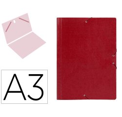 Carpeta planos liderpapel a3 carton gofrado n 12 rojo