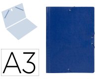 Carpeta planos liderpapel a3 carton gofrado n 12 azul