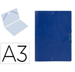 Carpeta planos liderpapel a3 carton gofrado n 12 azul