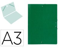 Carpeta planos liderpapel a3 carton gofrado n 12 verde