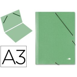 Carpeta planos liderpapel a3 carton gofrado n 12 verde