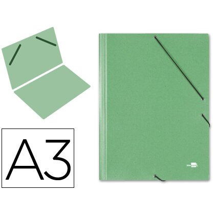 Carpeta planos liderpapel a3 carton gofrado n 12 verde