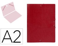 Carpeta planos liderpapel a2 carton gofrado n 12 rojo