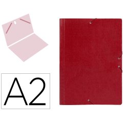 Carpeta planos liderpapel a2 carton gofrado n 12 rojo