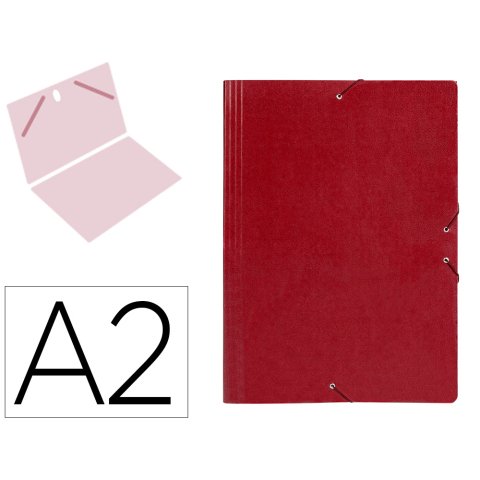 Carpeta planos liderpapel a2 carton gofrado n 12 rojo