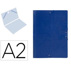 Carpeta planos liderpapel a2 carton gofrado n 12 azul
