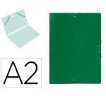 Carpeta planos liderpapel a2 carton gofrado n 12 verde