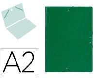 Carpeta planos liderpapel a2 carton gofrado n 12 verde