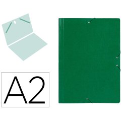 Carpeta planos liderpapel a2 carton gofrado n 12 verde