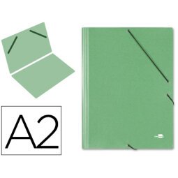 Carpeta planos liderpapel a2 carton gofrado n 12 verde