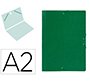 Carpeta planos liderpapel a2 carton gofrado n 12 verde
