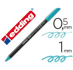 Rotulador edding punta fibra 1200 azul turquesa n.14 punta redonda 0.5 mm