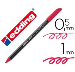 Rotulador edding punta fibra 1200 carmin n. 19 punta redonda 0.5 mm