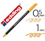 Rotulador edding punta fibra 1200 naranja claro n.16 punta redonda 0.5 mm
