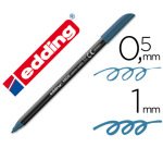 Rotulador edding punta fibra 1200 azul acero n.17 punta redonda 0.5 mm