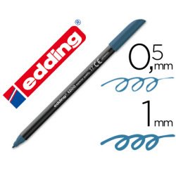 Rotulador edding punta fibra 1200 azul acero n.17 punta redonda 0.5 mm