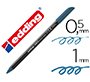 Rotulador edding punta fibra 1200 azul acero n.17 punta redonda 0.5 mm