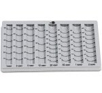 Bandeja portamonedas liderpapel plastico color gris 275x155x24/35 mm