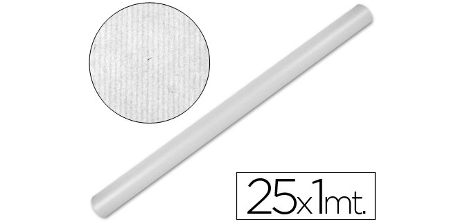 Papel kraft liderpapel blanco rollo 25x1 m