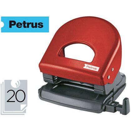 Taladrador petrus 62 color rojo capacidad 20 hojas