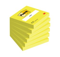 Bloc de notas adhesivas quita y pon post-it 76x76 mm verde neon con 100 hojas