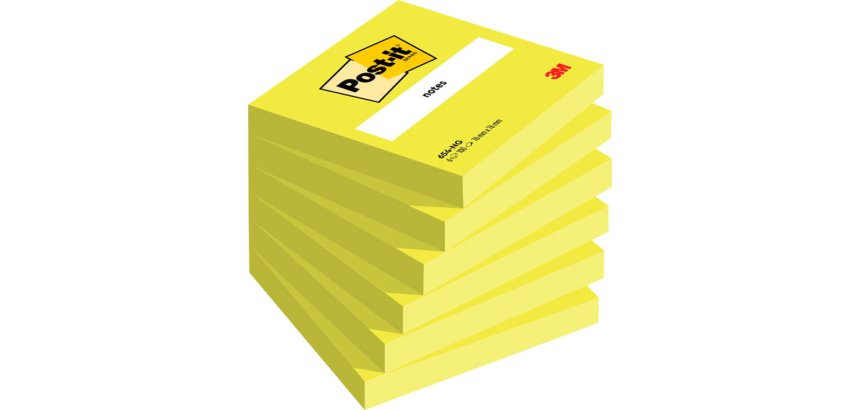 Bloc de notas adhesivas quita y pon post-it 76x76 mm verde neon con 100 hojas