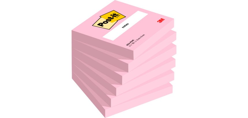 Bloc de notas adhesivas quita y pon post-it 76x76 mm fucsia neon con 100 hojas