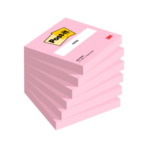 Bloc de notas adhesivas quita y pon post-it 76x76 mm fucsia neon con 100 hojas