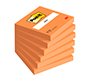 Bloc de notas adhesivas quita y pon post-it 76x76 mm naranja neon con 100 hojas