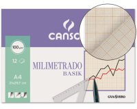 Papel milimetrado guarro 210x297 mm minipack de 12 hojas